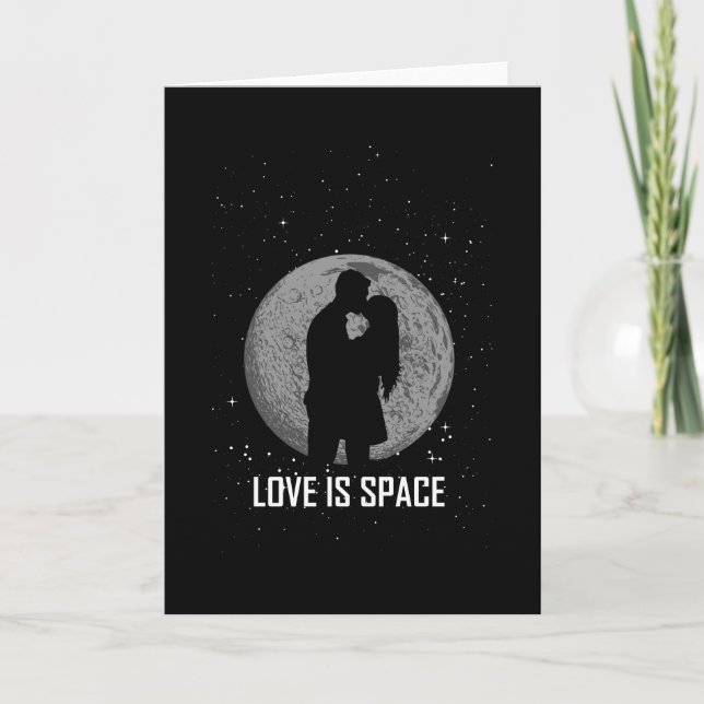 Carte Cadeau de la Saint-Valentin dans l'espace pour ten (Devant)