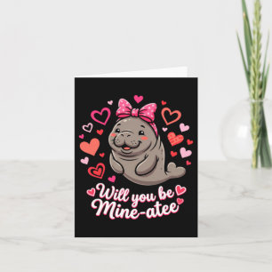 Carte Cadeau de la Saint-Valentin Lamantin Mignon Animal