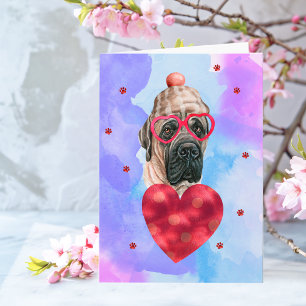 Carte Cadeau de la Saint-Valentin pour chien Mastiff ang
