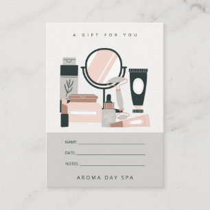 Carte cadeau de l'artiste de maquillage gris clair