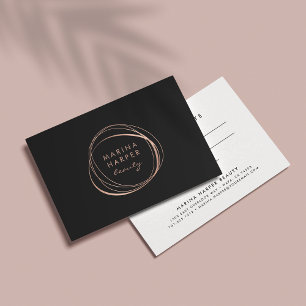 Carte cadeau de logo Abstrait Faux Rose Gold