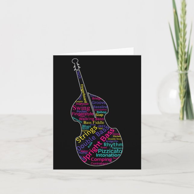 Carte Cadeau de musicien de jazz Bist B double droit  (Devant)