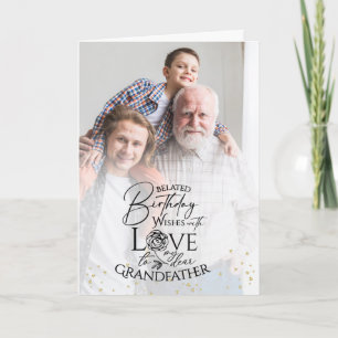 Carte Cadeau de naissance minimaliste pour grand-père