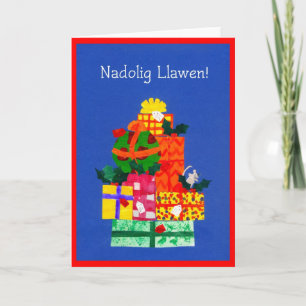 Carte cadeau de Noël amusant, salutation galloise