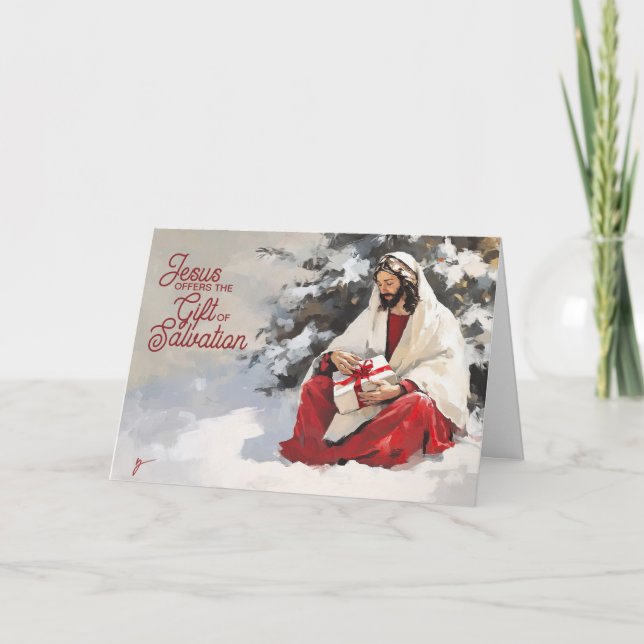 Carte Cadeau de Noël du salut (Devant)