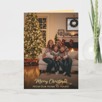 Carte Cadeau de Noël familial chaleureux