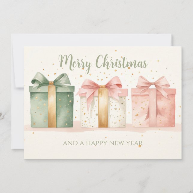 Carte cadeau de Noël Festive (Devant)