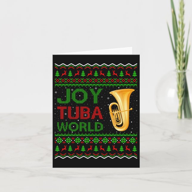 Carte Cadeau de Noël Joy Tuba Amoureux de la musique du  (Devant)