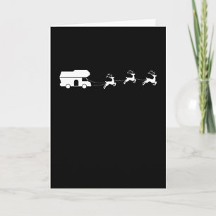 Carte Cadeau de Noël Motorhome du traîneau de Père Noël