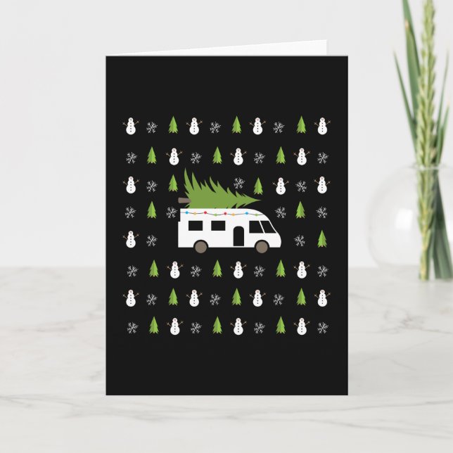 Carte Cadeau de Noël pour propriétaire de camping-car fe (Devant)