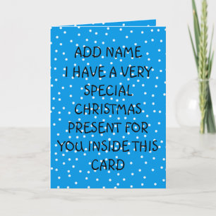 Carte Cadeau de Noël spécial