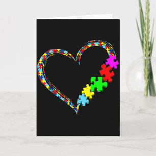 Carte Cadeau de pièce de puzzle de cœur d'amour de sensi
