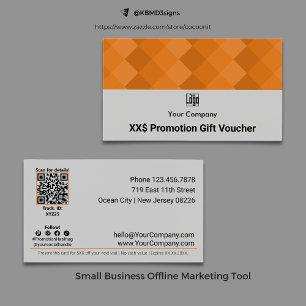 Carte cadeau de promotion d'entreprise moderne