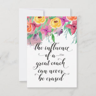 Carte Cadeau de remerciement pour l'entraîneur Cadeau d'