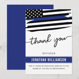 Carte Cadeau de retraite d'un policier de Merci sur mesu