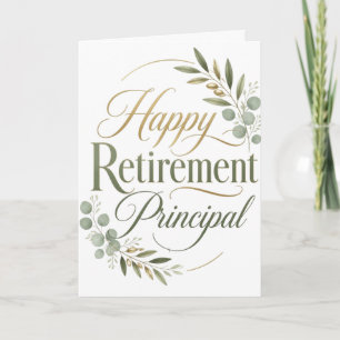 Carte Cadeau de retraite pour directeur d'école