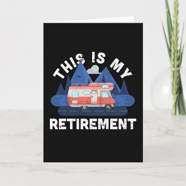 Carte Cadeau de retraite pour passionné de camping-car (Devant)