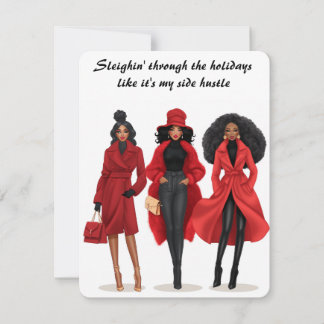 Carte cadeau de vacances Sassy Sleighing Noël