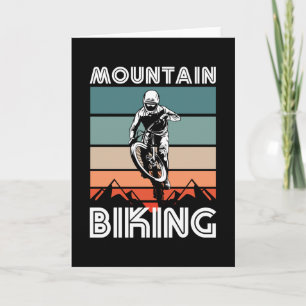 Carte Cadeau de vélo de montagne Retro pour les fans de 