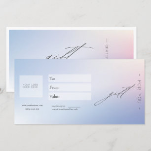 Carte cadeau d'entreprise Blue Gradient