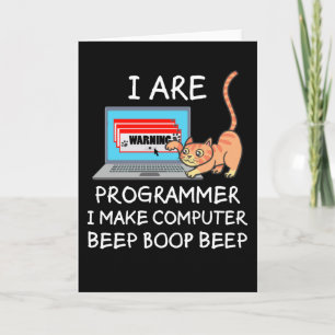 Carte Cadeau drôle de dicton informatique pour l'informa
