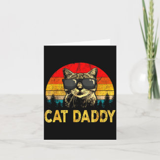 Carte Cadeau drôle de papa chat vintage pour hommes amat
