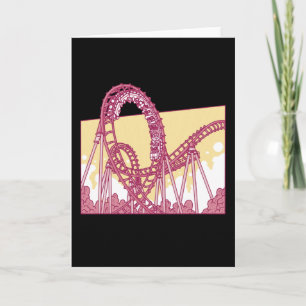 Carte Cadeau drôle de parc d'attractions de montagnes ru