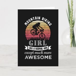Carte Cadeau drôle de VTT pour fille de vélo tout terrai
