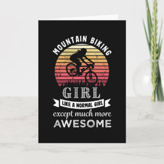 Carte Cadeau drôle de VTT pour fille de vélo tout terrai