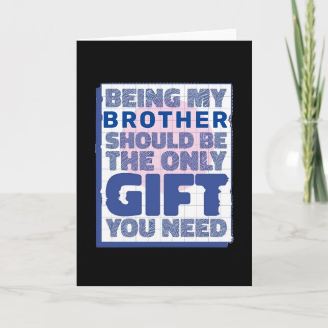 Carte Cadeau drôle pour frère (Devant)