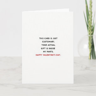 Carte cadeau drôle pour la Saint-Valentin pour adu