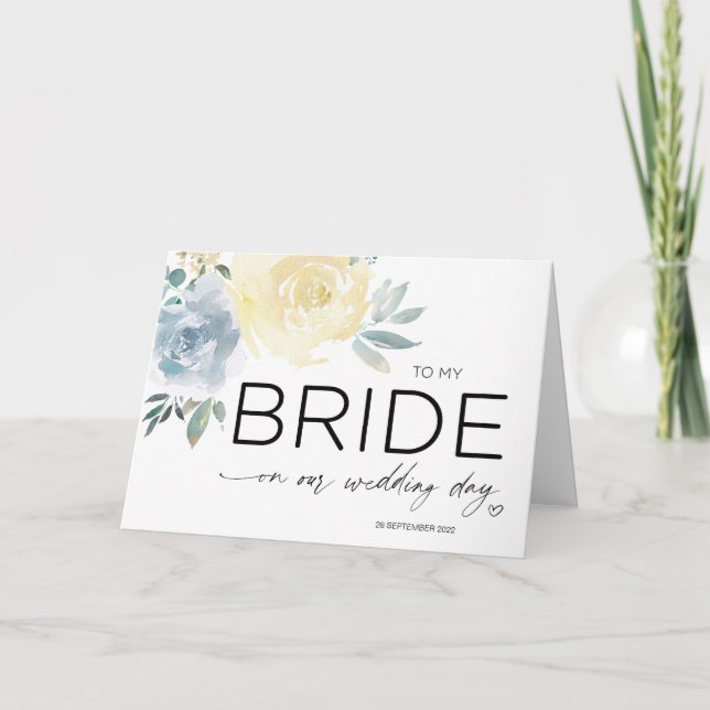 Carte Cadeau Du Jour Du Mariage De Mariée De Groom Plutô (Devant)
