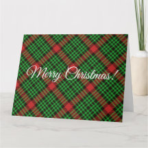 Cadeau emballage rouge et vert à carreaux de Noël