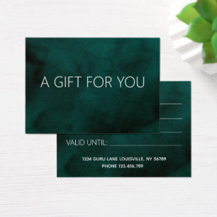 Carte cadeau Emerald Watercolor Monogram - Custom