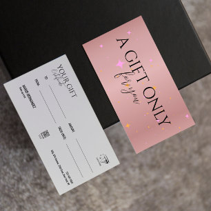 Carte cadeau Esthetician Rose Gold Certificate