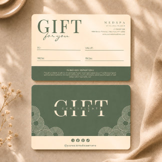 Carte Cadeau Esthéticienne du Salon de Spa en Terr