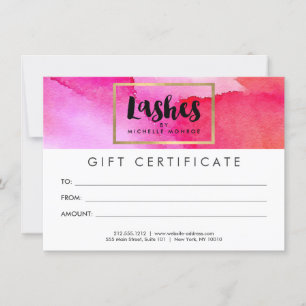 Carte cadeau Extensions de trait en rose gras