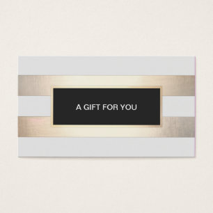Carte cadeau FAUX Gold et Black Plaque