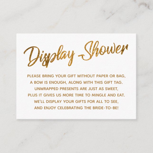 Carte cadeau Fête des mariées Faux Gold Script Dis (Devant)