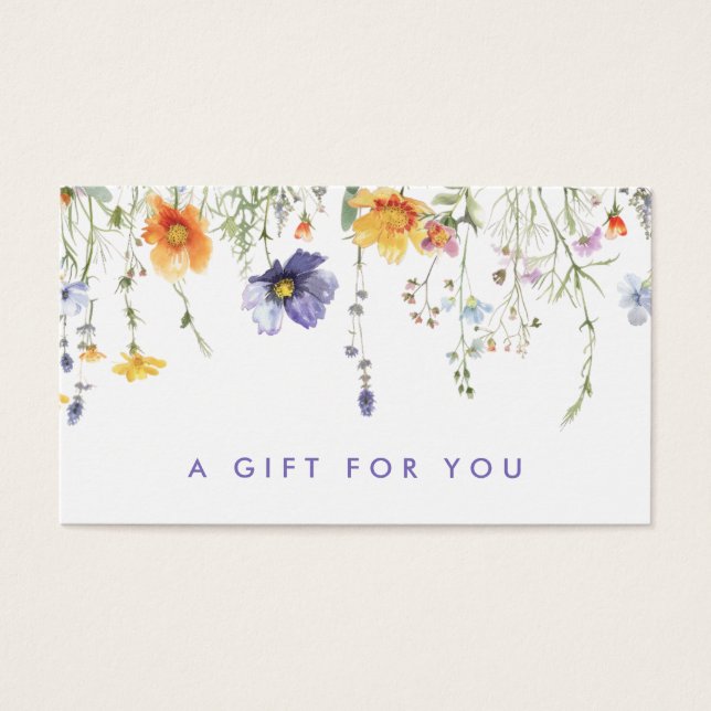 Carte cadeau fleur sauvage (Devant)