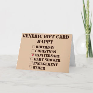 Carte cadeau générique