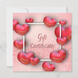 Carte cadeau Heureuse Sainte-Valentin Red Hearts P