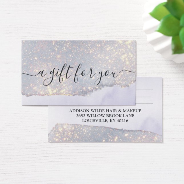 Carte cadeau Holographic Purple Parties scintillan (Bureau)