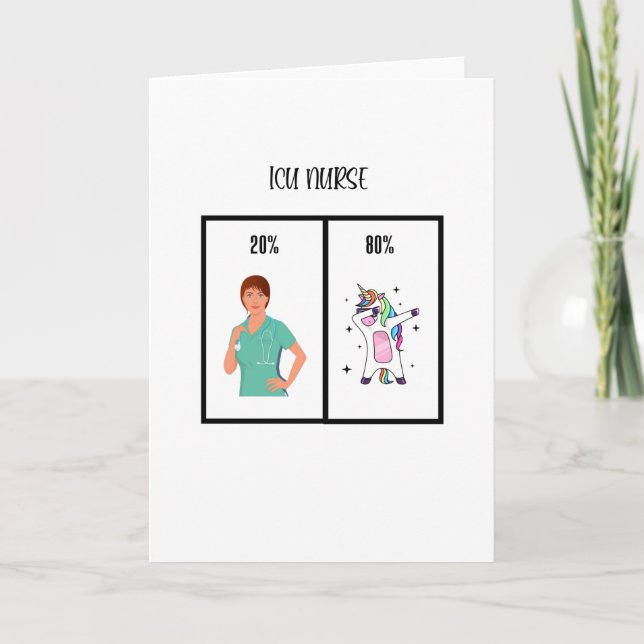Carte Cadeau Infirmière de l'ICU pour les infirmières de (Devant)