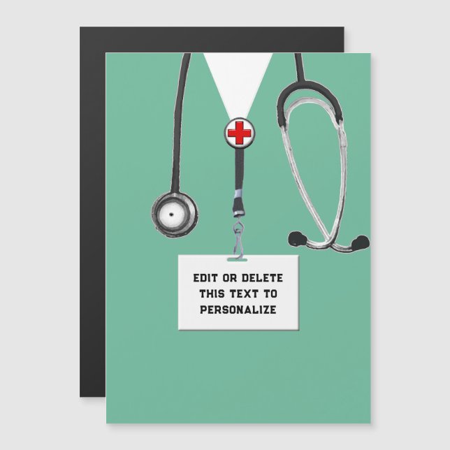 Carte cadeau infirmière personnalisée (Devant / Derrière)