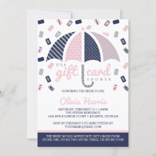 Carte cadeau Invitation de douche nuptiale, Marine