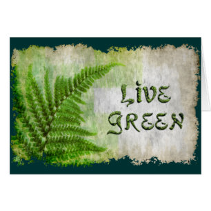 Carte cadeau LIVE GREEN Eco Enviro pour Jour des t