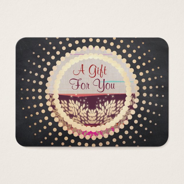 Carte cadeau Logo encadrée en or rustique Horizon (Devant)