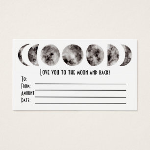 Carte cadeau Love You to the Moon