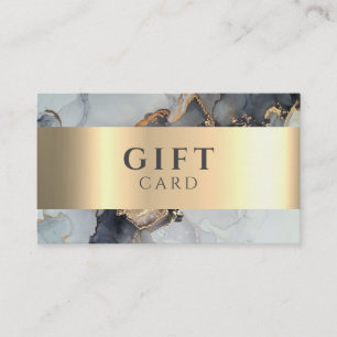 Carte cadeau Marble Elegant Blanc Faux Or Beauté